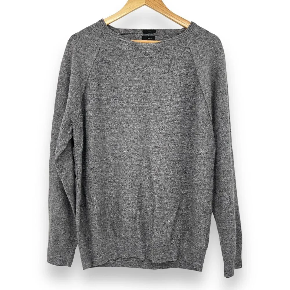 J. Crew Slim Heather Gray Long Sleeve Sweatshirt Men's XL